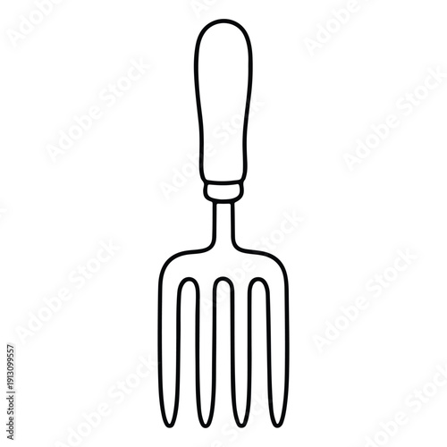 Description
A clean, simple line drawing of a long-handled garden pitchfork. Perfect for children's coloring books, educational gardening worksheets, and learning about farm tools.