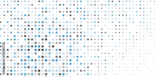 Abstract blue circle background geometric shapes. Simple randomus design. Pattern of dots, particles, molecules, fragments technology digital concept. Vector illustration