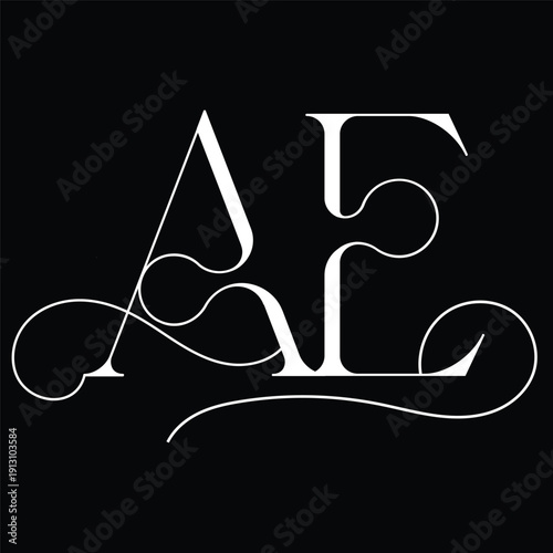 Initial letter AE logo design 
