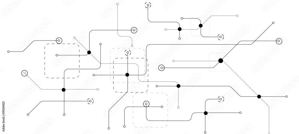 Obraz premium Abstract AI circuit board background. Tech pattern with chipset, semiconductors, circuit board background electronic circuit board