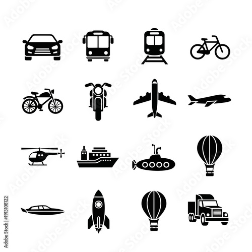 Collection of Transportation Icons.
