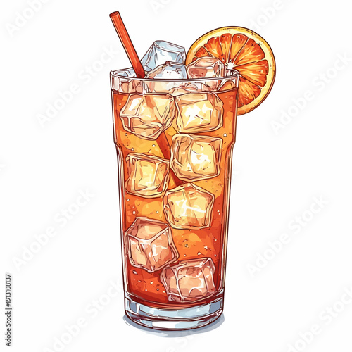 Very Delicious Drink with ice , EPS format