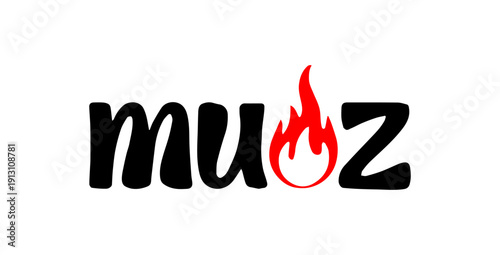 Mudz Logo with Fiery Flame