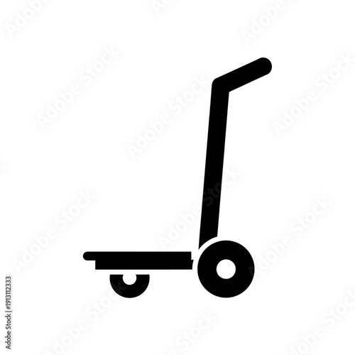 Black silhouette of a hand truck or dolly.