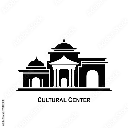 Cultural Center Building Icon.