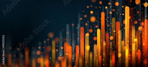 abstract background colorful lines and dots, Vibrant abstract waves with glowing dots and lines in a dark space, creating a dynamic and colorful digital landscape.