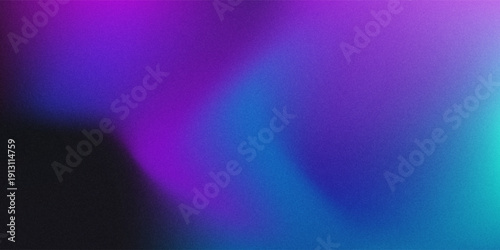 Dark purple, pink blue, gradient background, blurred neon color flow, grainy texture effect, futuristic banner design