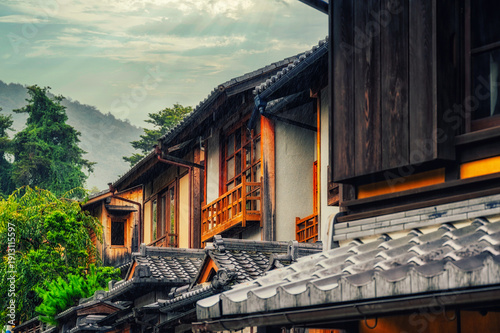 Bild auf Leinwand Traditional wooden homes in Gion, Kyoto, Japan