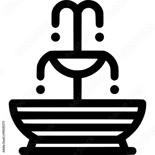 Vector illustration of a shower tap and shower head icon design