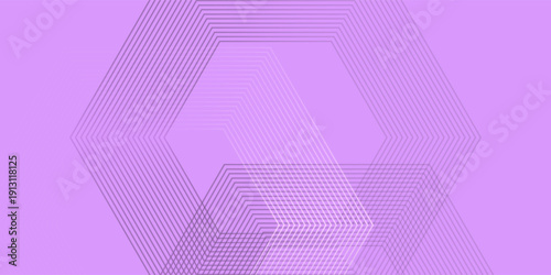Hexagon arrow sign pattern. Purple haze abstract background