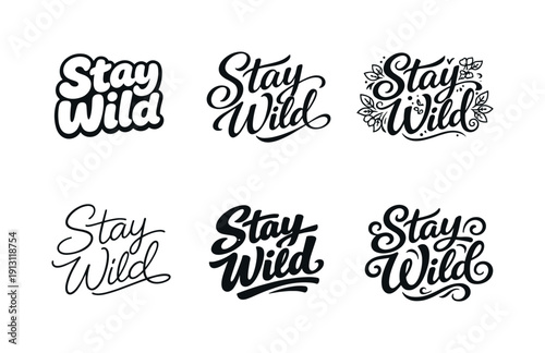 No storyline required. Set lettering. harmonious lettering variations of the same emblematic concept, each with different artistic