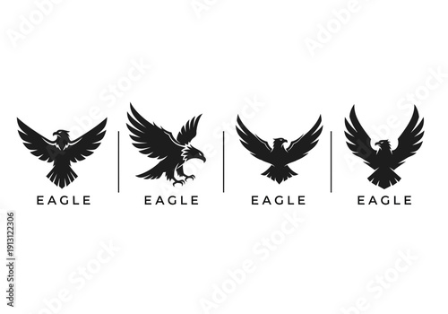 Set of Eagle Logos Vector Illustration.