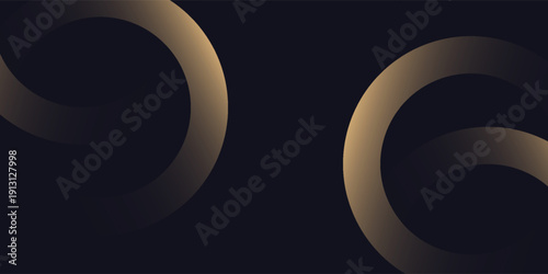 Black premium background with luxury dark golden geometric elements.vector eps10