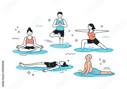 Water Yoga Serenity. Water-based fitness