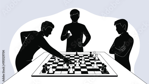 Business Innovation Silhouette Scene – Creative Thinking, Idea Development and Modern Strategy Concept