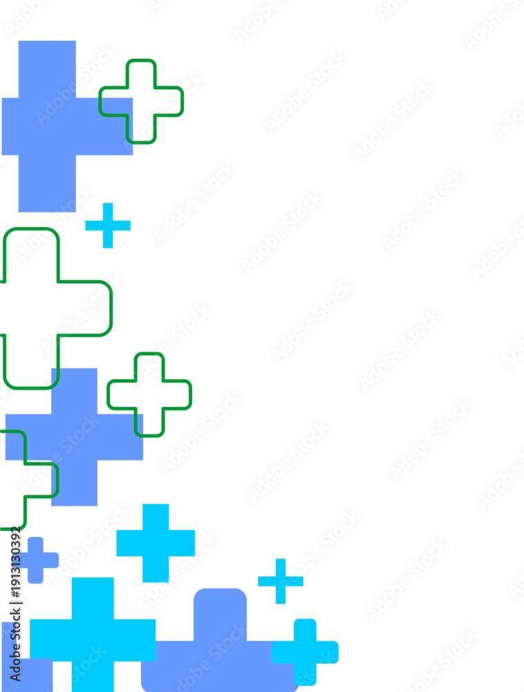 Naklejka premium Health Symbol Corner Decoration