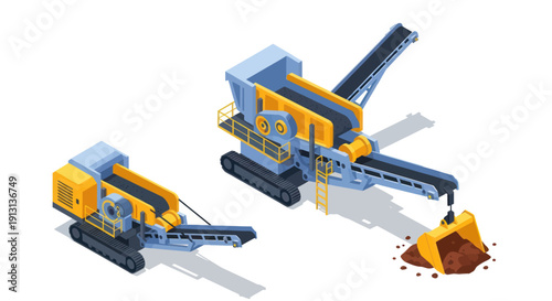 Heavy Machinery Equipment for Mining and Construction Industry.