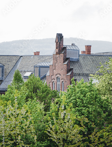 Photography Old building in the botanical garden of Oslo