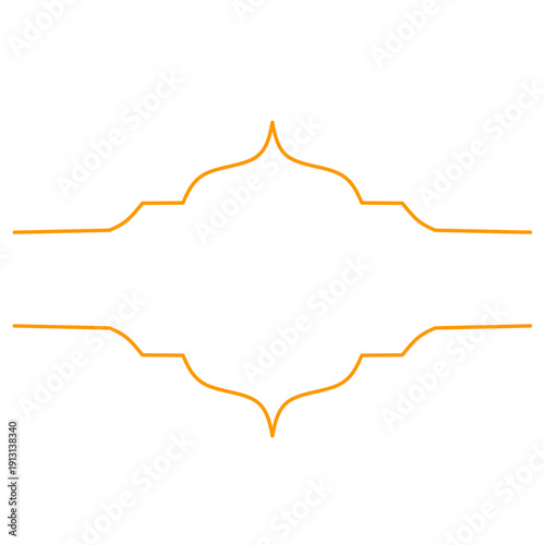 Golden Islam Ramadan frames. Vintage Arabian, Indian, Turkish decorative shapes isolated on transparent