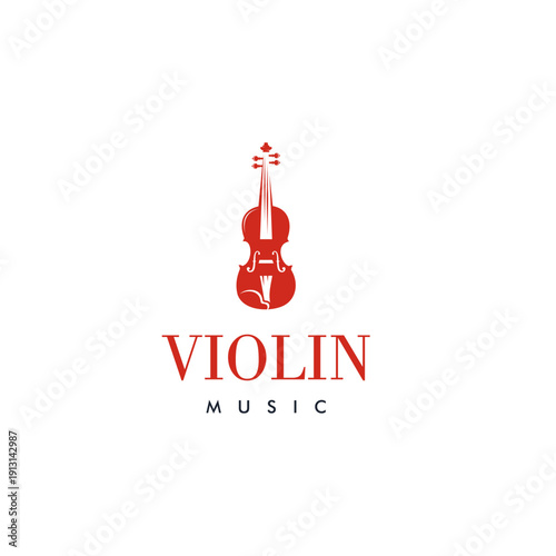 Orchestra violin music logo template, music art design illustration vector, suitable for your design need, logo, illustration, animation, etc.