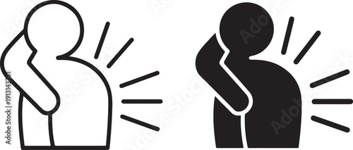 Pregnancy complications icons in trendy flat style