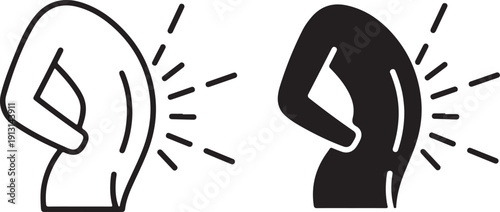 Pregnancy complications icons in trendy flat style