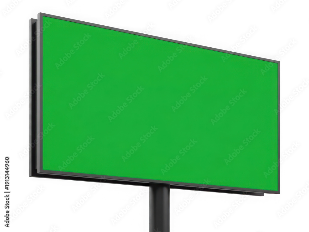Obraz premium Green screen tv isolated on transparent background
