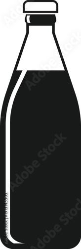 Water Bottle Vector Icon – Hydration Drink Container Symbol