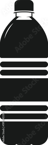 Water Bottle Vector Icon – Hydration Drink Container Symbol