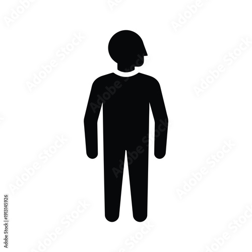 Black silhouette of a person wearing a helmet, isolated on transparent background