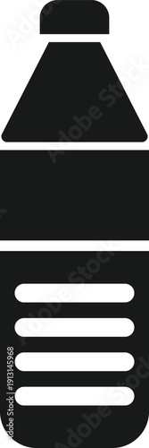 Water Bottle Vector Icon – Hydration Drink Container Symbol