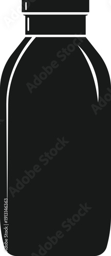 Sports Water Bottle Symbol – Fitness Hydration Vector Illustration