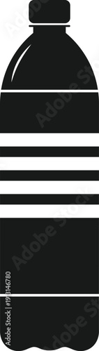 Sports Water Bottle Symbol – Fitness Hydration Vector Illustration