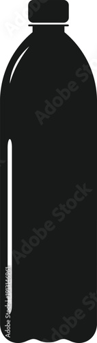 Minimal Water Bottle Icon – Flat Drink Container Vector