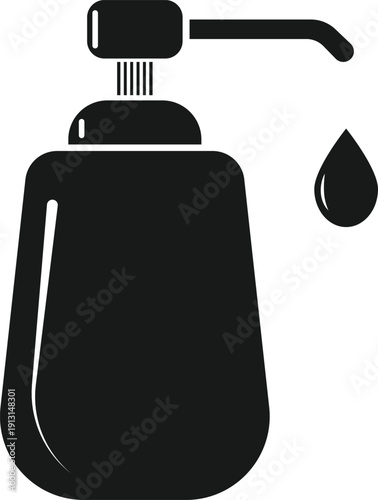 Liquid Soap or Sanitizer Dispenser Icon – Outline Vector Design