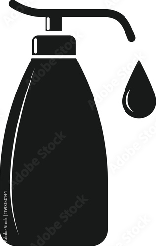 Liquid Soap or Sanitizer Dispenser Icon – Outline Vector Design