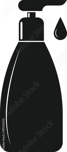 Antibacterial Sanitizer Bottle Illustration – Medical Hygiene Concept