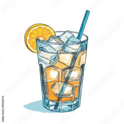 very fresh drink with ice design