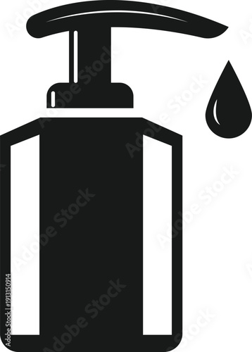 Hand Sanitization Liquid Bottle – Healthcare Protection Vector