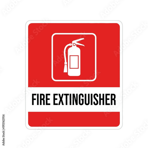 Fire Extinguisher Sign: Safety Equipment Symbol for Fire Prevention and Emergency Response