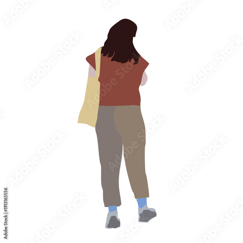 2D image for use as an entourage. Vector flat city infographics. 