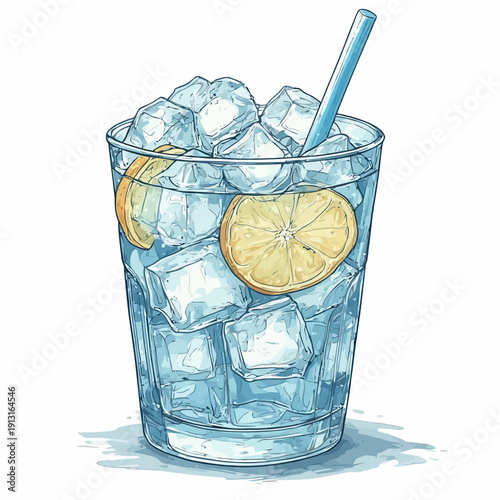 Syrup Drink With Ice Design