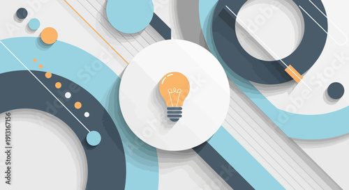 Creative idea lightbulb abstract background design.