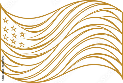 Glossy Gold Metallic Surface with Light Reflection. Polished Yellow Gold Background for Luxury Branding. Brushed Gold Metal Sheet with Fine Linear Details. Golden Foil Overlay for Festive Invitation