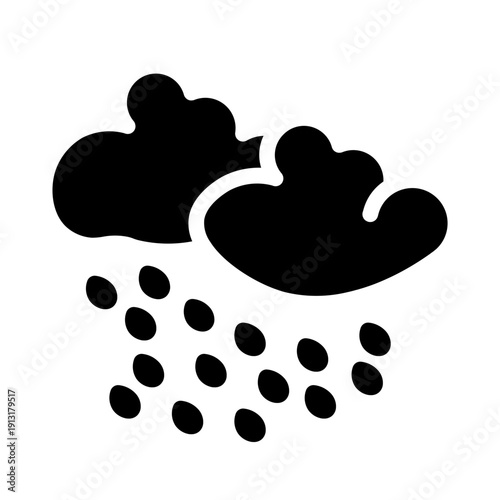 rainy glyph icon
