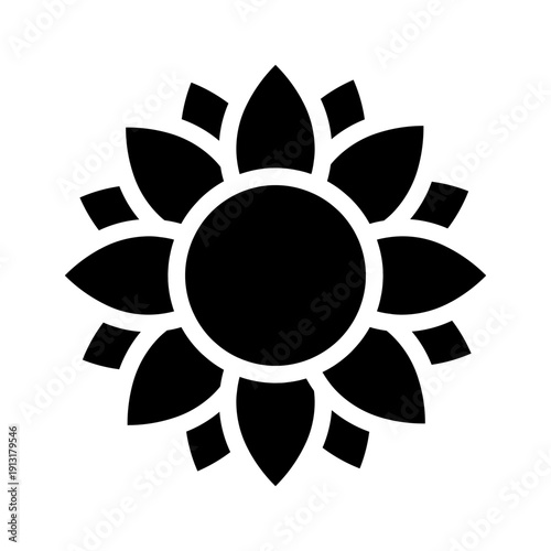 sunflower glyph icon