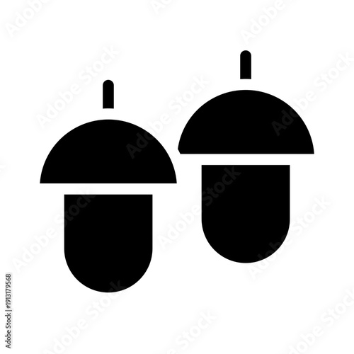 Two Acorns glyph icon