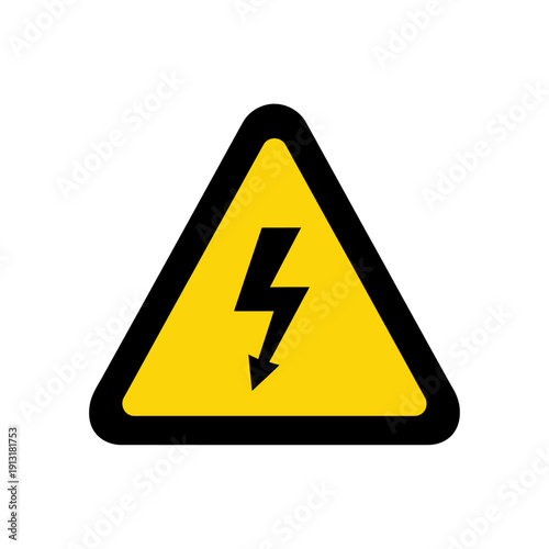 High Voltage Warning Sign - Danger Electricity Symbol
