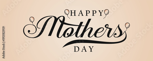Happy Mother's Day vector art illustration, Best mom typography