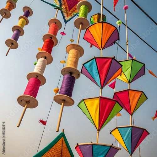 set of makar sankranti kites